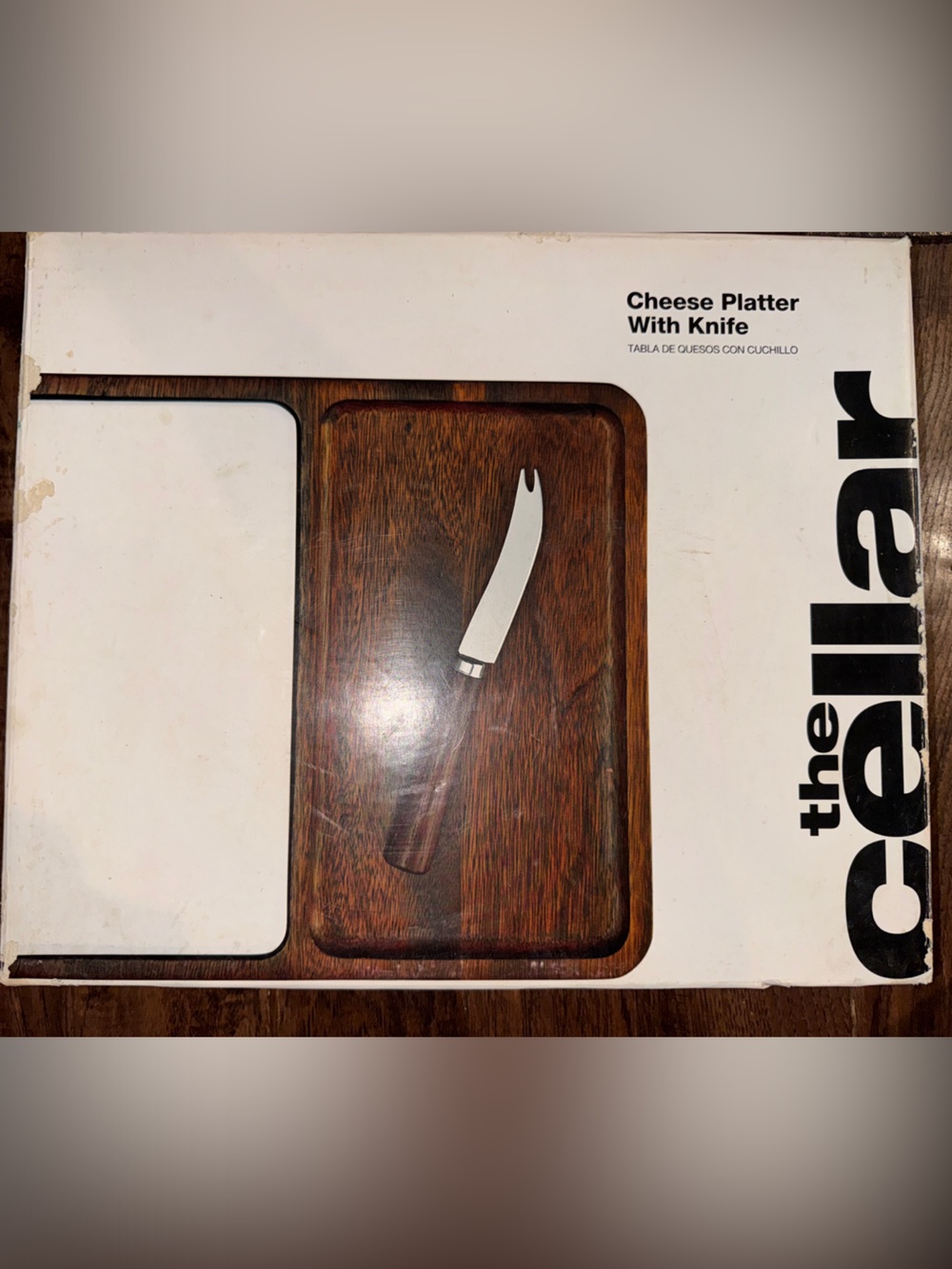 The Cellar Cheese Platter with Knife in Brown